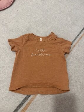 Rylee + Cru Rust Orange 'hello sunshine' Short Sleeve Tee